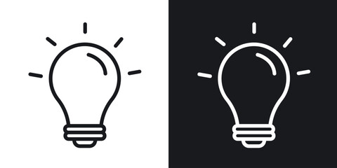 Light bulb icon for apps, websites and graphic projects. © ramsey