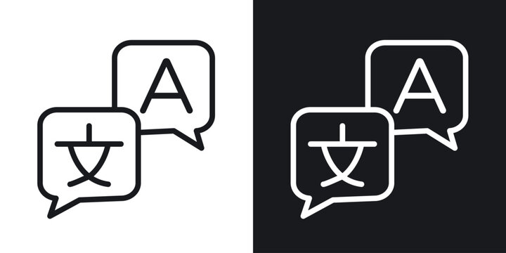 Language icon for apps, websites and graphic projects.