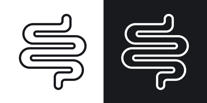 Intestine icon for apps, websites and graphic projects.