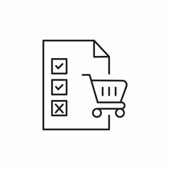 shopping list icon sign vector