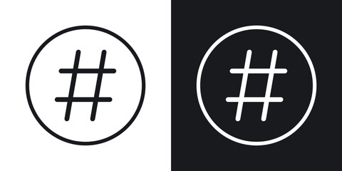 Obraz premium Hashtag icon for apps, websites and graphic projects.