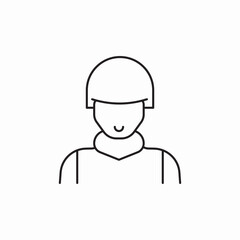 soldier avatar icon sign vector