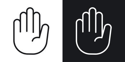 Fototapeta premium Hand icon for apps, websites and graphic projects.