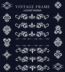 set of decorative elements