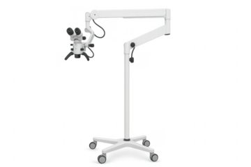 Professional dental operating microscope standing on transparent background