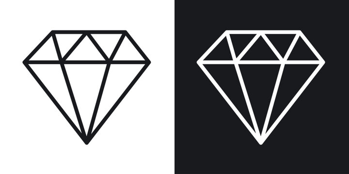 Diamond icon for apps, websites and graphic projects.