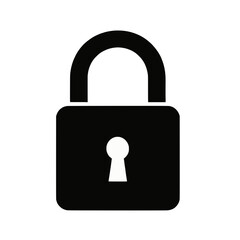 Black closed lock, security password transperant background