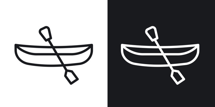 Canoe icon for apps, websites and graphic projects.