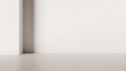 Blank Tiled Room with Soft Lighting – Minimalist Interior