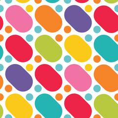 Playful Colorful Capsule and Dot Pattern
