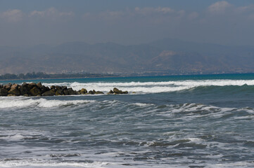 Peaceful Mediterranean Seascape Seen from Cyprus Beach