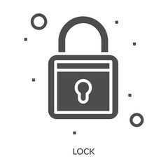 Lock Icon Line Style. Design Vector Illustration