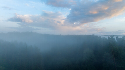 misty morning in the mountains