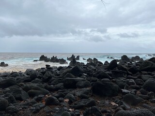 lava meets the ocean