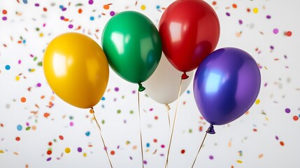 Colorful Balloons and Confetti Celebration Party