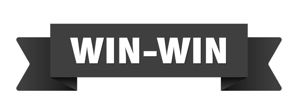 win-win ribbon isolated on transparent background. win-win ribbon