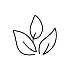 Simple line drawing of leaves