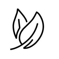 Simple line drawing of leaves
