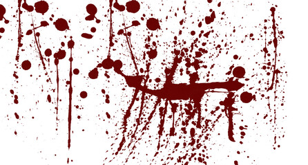 blood splatter on transparent background