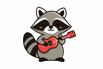 Raccoon Playing Guitar