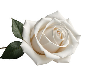 White rose isolated on a transparent background Archibo PNG