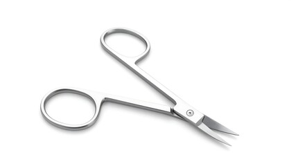 Obraz premium Close-up of metal nail scissors