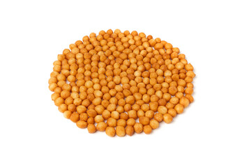 Small pastry balls, fried crispy wheat soup pearls, salad egg puffs or choux pastry
