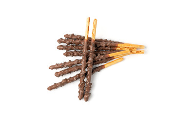 Chocolate cookie sticks, long choco pastries, japan biscuit tubes, korea cracker sticks