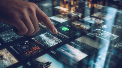User interface design showcasing multiple chat and social media screens in a dark theme