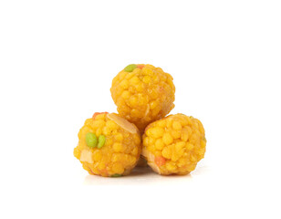 Ladoo, laddu or bundi laddoo is Indian sweet Diwali food. This is boondi ladoo balls