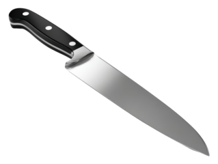 Cutting techniques and kitchen skills culinary space image close-up. Isolated on transparent background, png.