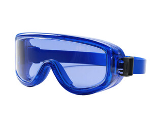 Protective safety goggles for industrial use clean room close-up. Isolated on transparent background, png.