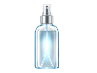 Refreshing spray bottle for skincare studio product photography. Isolated on transparent background, png.
