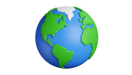 Fototapeta premium Cartoon Earth globe (1)