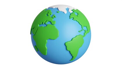 Obraz premium Cartoon Earth globe
