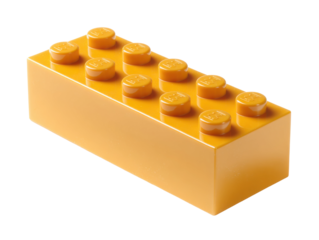 Build creative yellow brick structures at home diy inspiration. Isolated on transparent background, png.