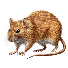 Rat, watercolor illustration vector, isolated on a white background.