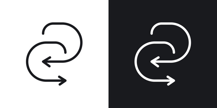 Replace vector icon. Design graphic in outline style illustration.