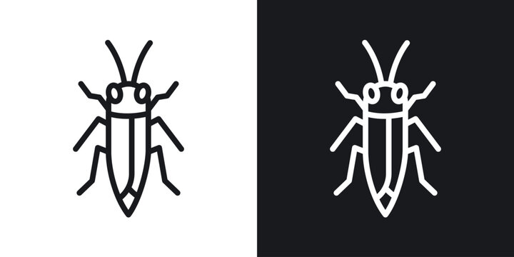 Locust vector icon. Design graphic in outline style illustration.