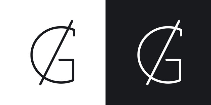 Guarani sign vector icon. Design graphic in outline style illustration.