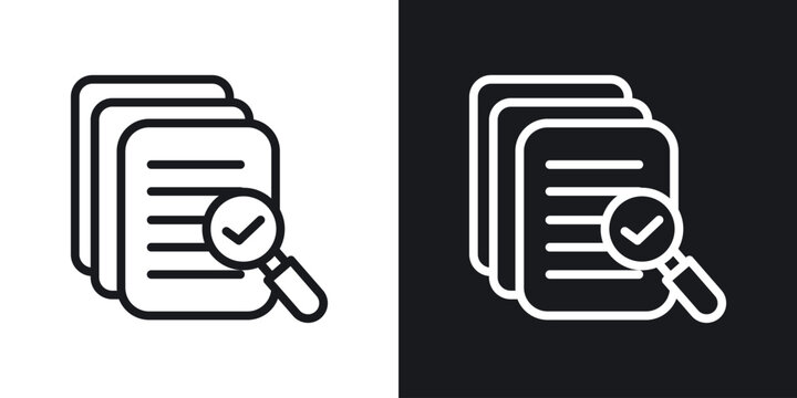 Compliance document vector icon. Design graphic in outline style illustration.