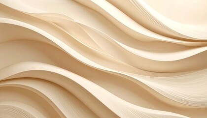 Obraz premium Abstract wood waves background texture pattern natural flowing lines beige
