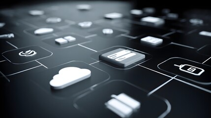 Close-up view of a technological interface.