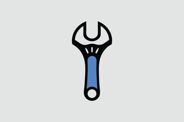 Tool icon vector set. Maintenance tools with wrench, gear, spanner, hammer and screwdriver symbol illustration for fix and repair concept.