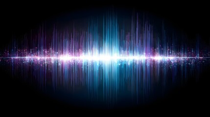 Obraz premium Abstract visual representation of audio waves.