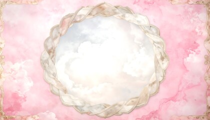 Ornate frame with sky and clouds