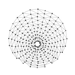 Obraz premium Abstract geometric wireframe structure with interconnected nodes forming a diamond paraboloid shape ideal for science technology backgrounds, mathematical concepts isolated on white background.