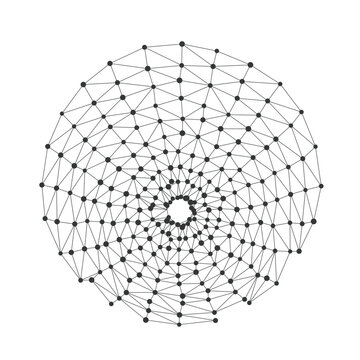 Abstract geometric wireframe structure with interconnected nodes forming a diamond paraboloid shape ideal for science technology backgrounds, mathematical concepts isolated on white background.