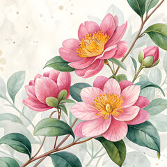 seamless floral background, Pink flower, pink lilies, painting, flower design