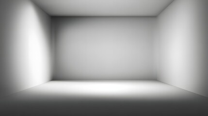 Empty room with directional lighting.
